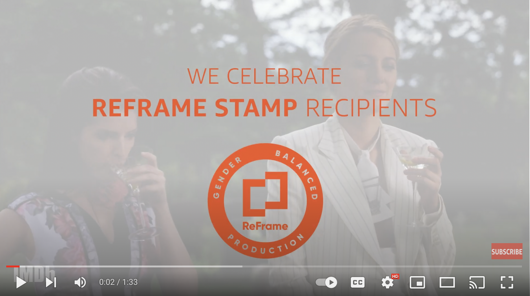 YouTube screengrab 'We celebrate Reframe Stamp Recipients'