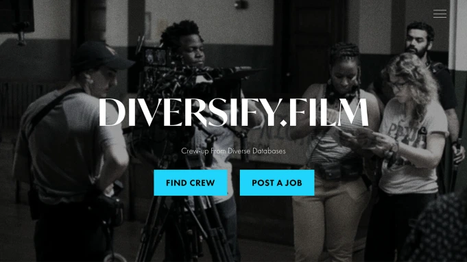 Screengrab of Diversify Film's website