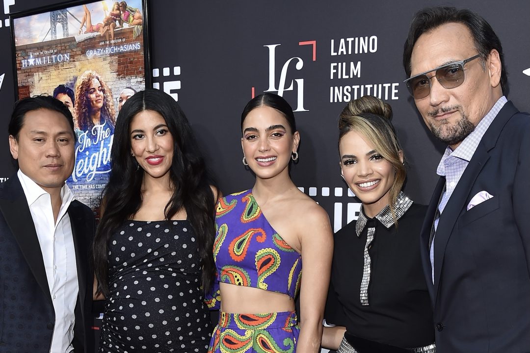 The cast of "In the Heights" at a premiere