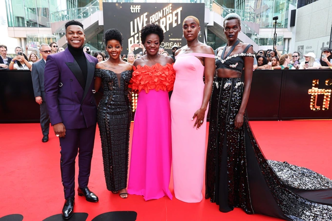Cast of the Woman King on the red carpet