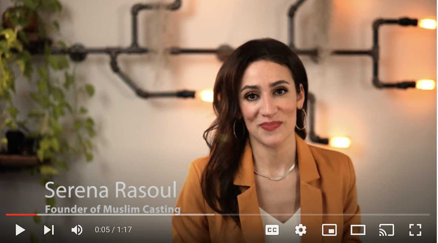 Serena Rasoul speaking in Muslim Casting video