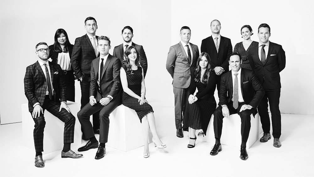 Black and white photo of agents representing Hollywood's top agencies