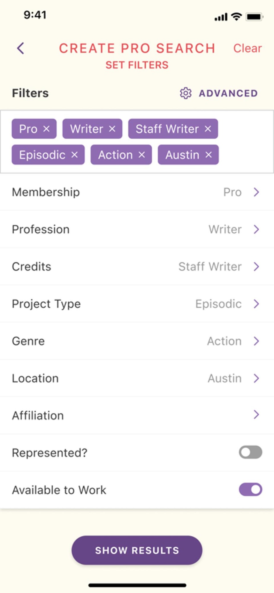 Screenshot of HUSSLUP app